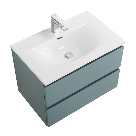 BelBagno Тумба с раковиной Kraft 39-70 подвесная Голубой матовый с раковиной BB-8099-3-70 – картинка-7